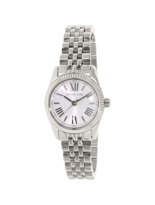 Michael Kors Women's Lexington MK3228 Silver Stainless-Steel Japanese Quartz Fashion Watch