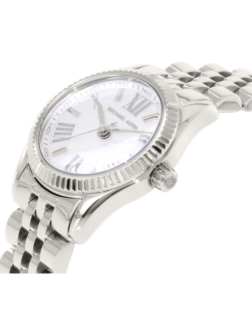 Michael Kors Women's Lexington MK3228 Silver Stainless-Steel Japanese Quartz Fashion Watch