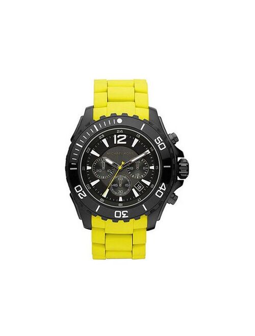 WATCH  MICHAEL KORS STAINLESS STEEL BLACK YELLOW MEN  MK8235