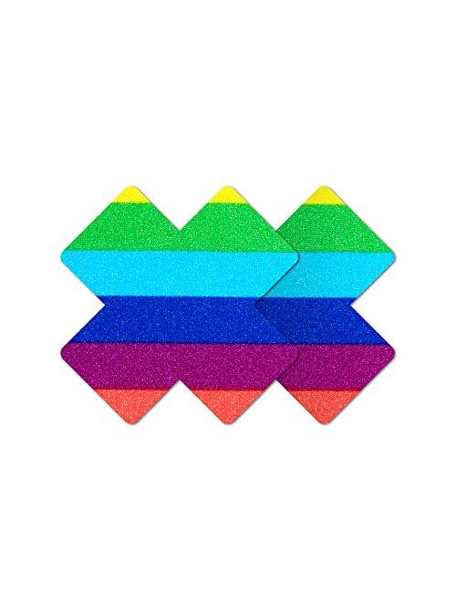 Nippies Style Rainbow Cross Waterproof Self Adhesive Nipple Cover Pasties