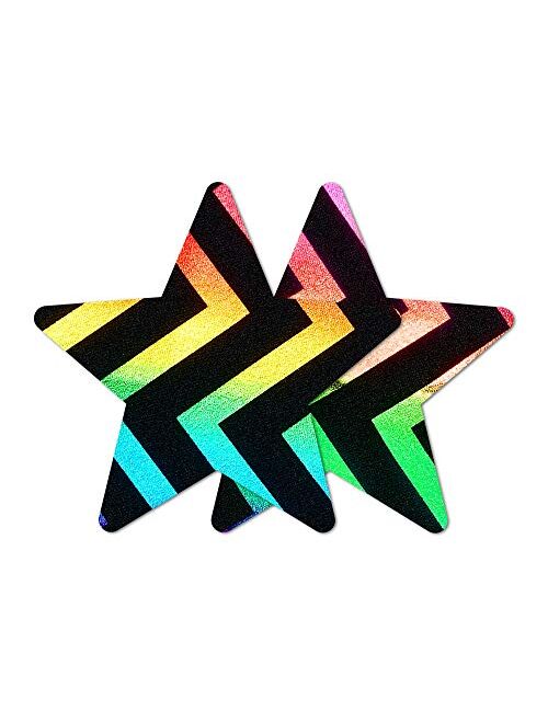 Nippies Style Midnight Rainbow Star Waterproof Self Adhesive Nipple Cover Pasties