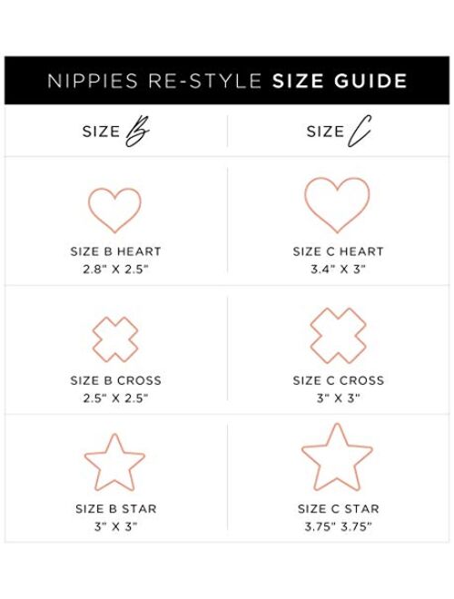 Nippies Re-Style Silver Lame Reusable Star Self Adhesive Nipple Cover Pasties