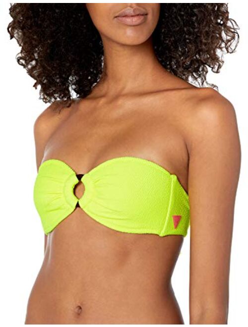 GUESS Women's Removable Strap Bandeau Swim Top