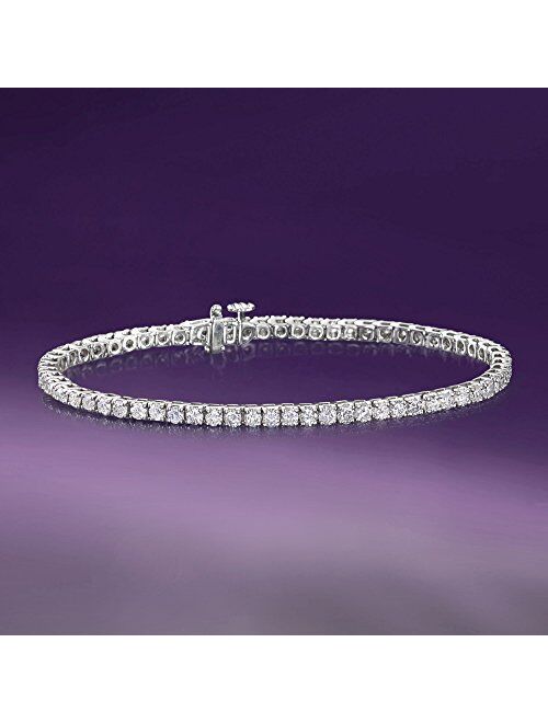 Ross-Simons 4.00-4.50 ct. t.w. Diamond Tennis Bracelet in 14kt White Gold. 7"