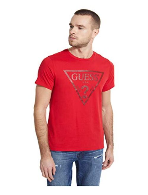 GUESS Men's High Density Dot Logo Tee