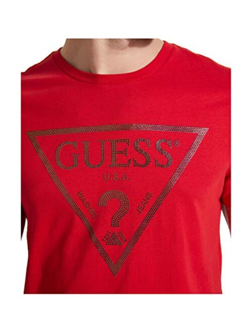 GUESS Men's High Density Dot Logo Tee