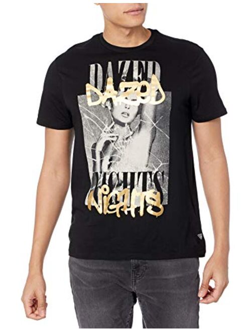 GUESS Men's Short Sleeve Dazed Nights Tee