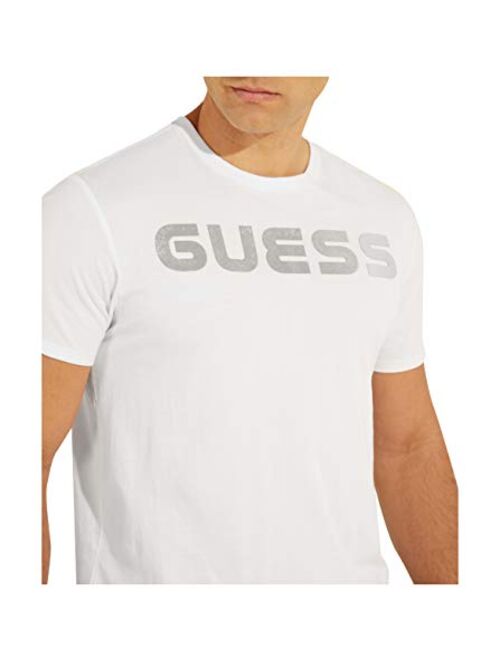 GUESS Men's Short Sleeve Space Logo Graphic Tee