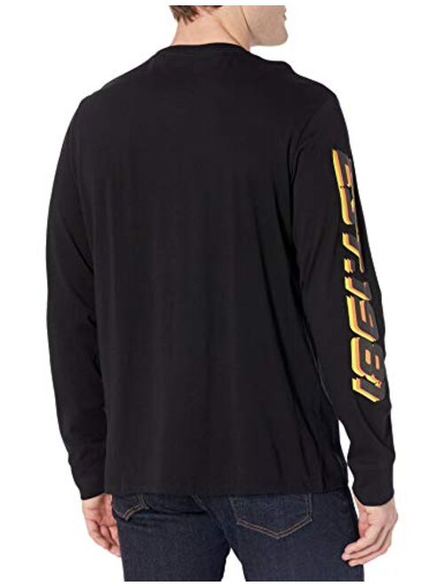 GUESS Men's Riso Long Sleeve Logo Tee