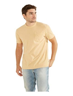 Men's Short Sleeve Crewneck Sueded Jersey Pocket Tee