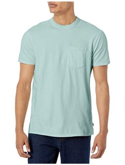 Men's Short Sleeve Crewneck Sueded Jersey Pocket Tee