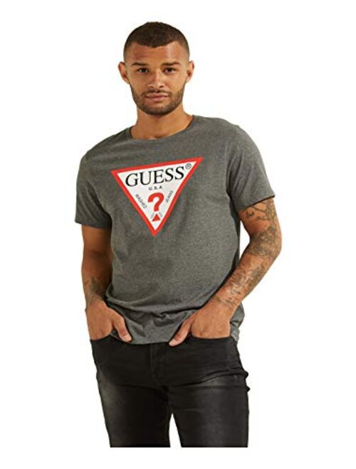 GUESS Men's Classic Triangle Logo Tee