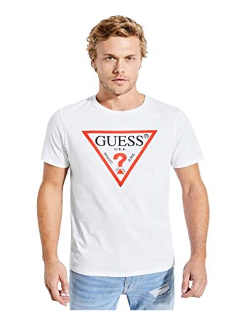 GUESS Men's Classic Triangle Logo Tee