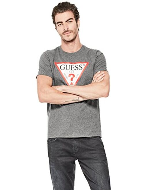 GUESS Men's Classic Triangle Logo Tee