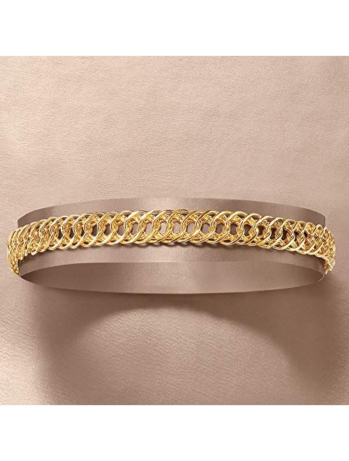 Ross-Simons 14kt Yellow Gold Double Oval-Link Bracelet