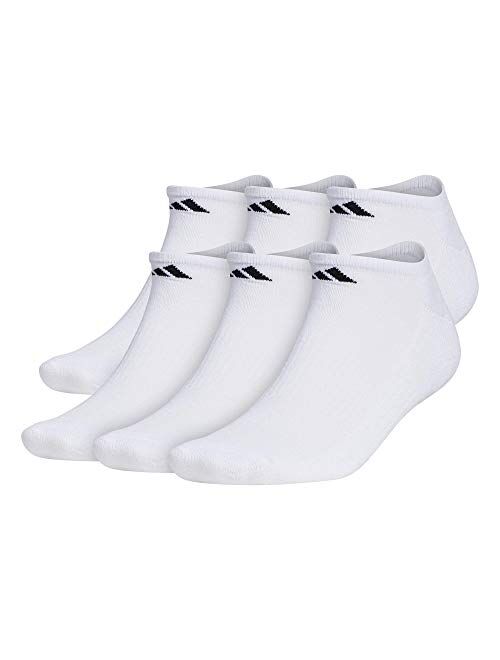 adidas mens Athletic Cushioned No Show Socks (6-pair)