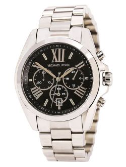 Women's MK5705 Bradshaw Black Dial Stainless Steel Bracelet Chronograph Watch