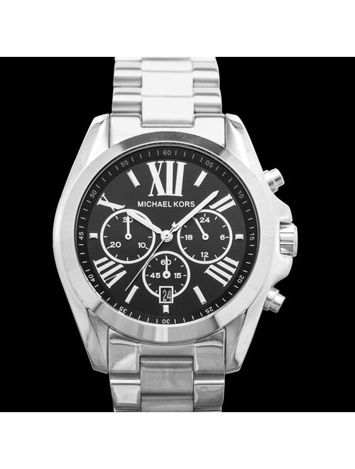 Michael Kors Women's MK5705 Bradshaw Black Dial Stainless Steel Bracelet Chronograph Watch