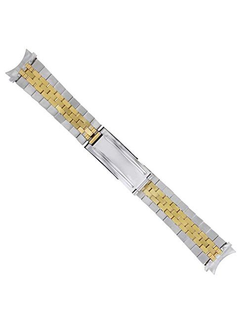 20mm Jubilee Watch Band Bracelet Compatible with Rolex Datejust 16013 16233 16234 Two Tone