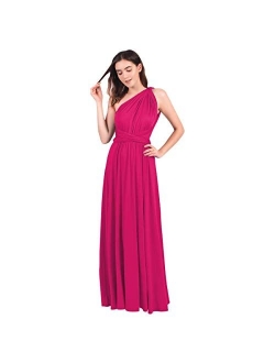 Womens Transformer Evening Dress Maxi Cocktail Wrap Convertible Multi Way Floor Long Formal Gown