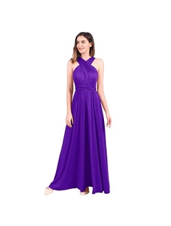 Womens Transformer Evening Dress Maxi Cocktail Wrap Convertible Multi Way Floor Long Formal Gown