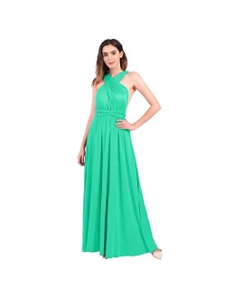 Womens Transformer Evening Dress Maxi Cocktail Wrap Convertible Multi Way Floor Long Formal Gown