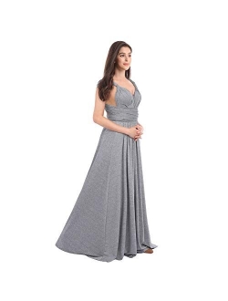 Womens Transformer Evening Dress Maxi Cocktail Wrap Convertible Multi Way Floor Long Formal Gown