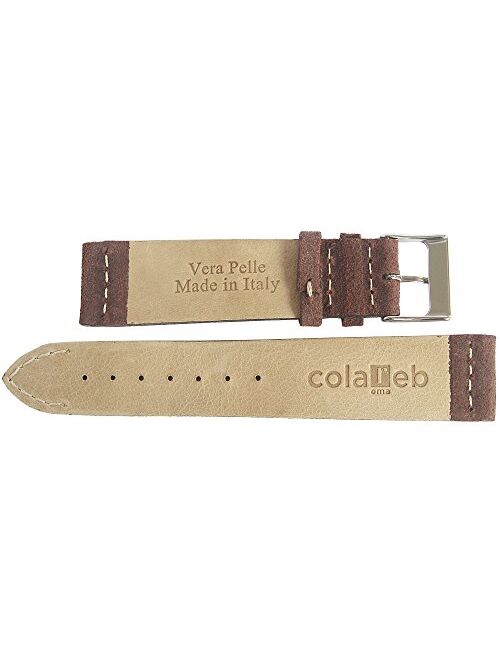 ColaReb 18mm Spoleto Brown Leather Watch Strap