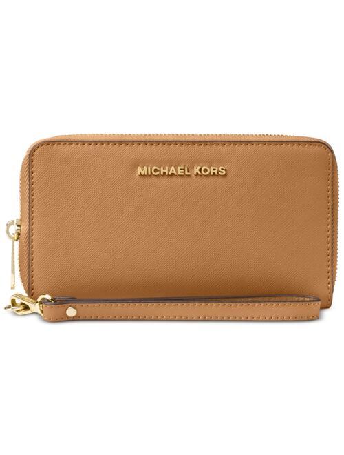 Michael Kors Jet Set Travel Flat Multifunction Leather Wallet