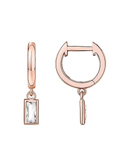 14K Gold Plated S925 Sterling Silver Post Drop/Dangle Huggie Earrings for Women | Dainty Earrings