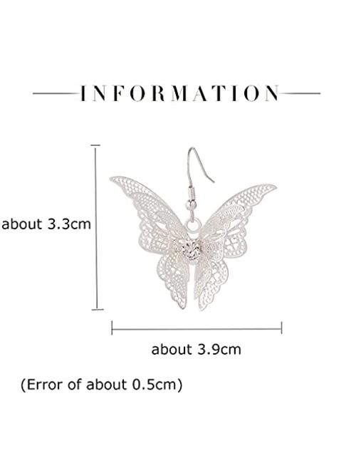 JESMING Silver Lovely Butterfly Pendant Necklace Jewelry for Women Girls Kids, Pendant Chain Necklace 20+2 inch Women Jewelry