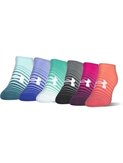 Women's Essential No Show Socks, 6-Pairs , Lavendar/Asst , Shoe Size: Womens 6-9