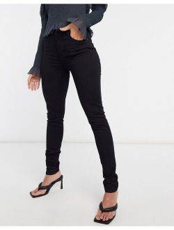 721 high waist skinny jeans in black