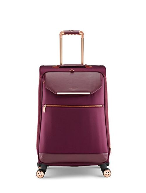 Ted Baker Women's Albany Softside Luggage, Suitcase Collection (Burgundy, Carry-On Duffel 21-Inch)