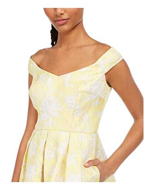 Calvin Klein Women's Off The Shoulder Party Dress with Sweat Heart Neckline