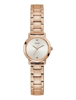 Women's Diamond-Accent Rose Gold-Tone Stainless Steel Bracelet Watch 25mm