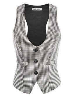 Womens Waistcoat Vest Vintage Steampunk Dress Racerback Jacquard Jacket