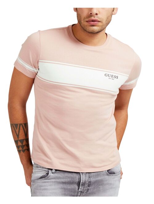 Guess Men's Striped Logo T-Shirt