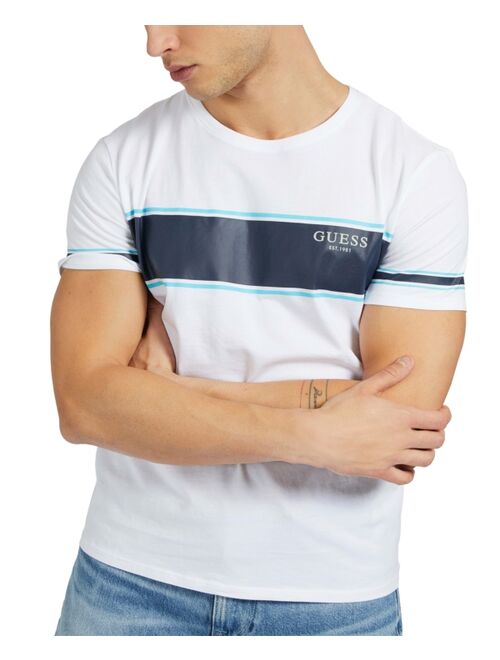 Guess Men's Striped Logo T-Shirt