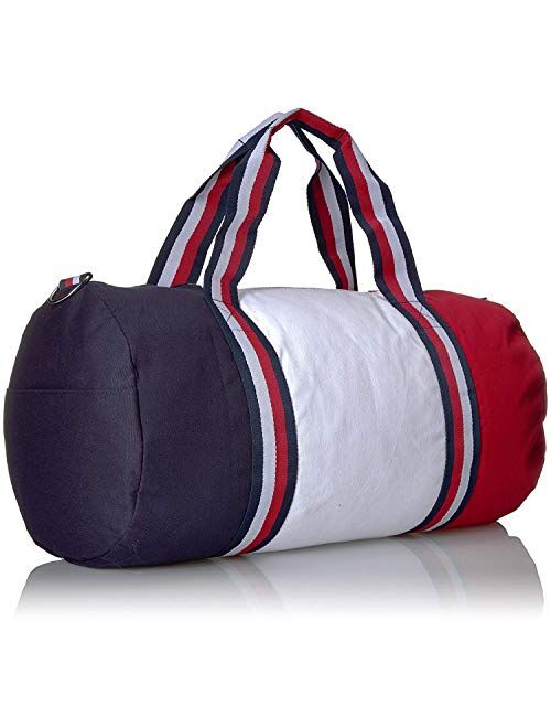 Tommy Hilfiger Patriot Duffle Bag with Wide Navy, Red and White Stripe Handles