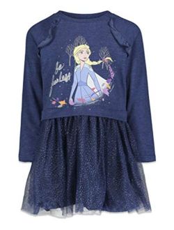 Frozen Girls' Queen Elsa Anna Long Sleeve Fashion Dress