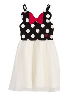 Little Girls Minnie Mouse Polka Dot & Mesh Dress