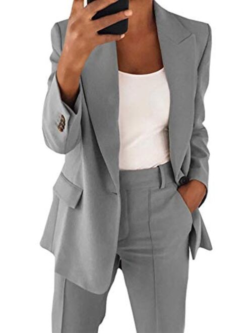 Cicy Bell Women's Casual Blazer Long Sleeve Open Front Work Office Jacket with Pockets