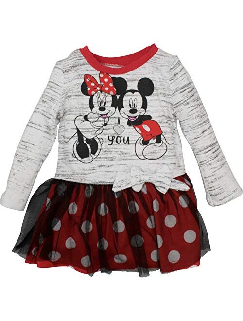 Disney Minnie Mouse Girls' Short Sleeve Tulle Dress