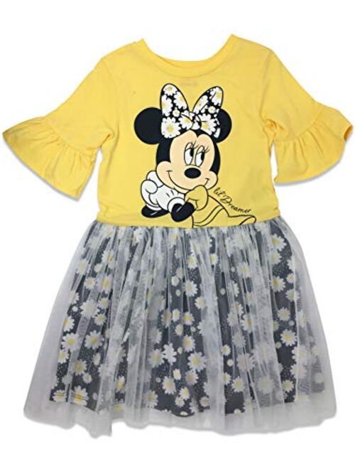 Disney Minnie Mouse Girls' Short Sleeve Tulle Dress