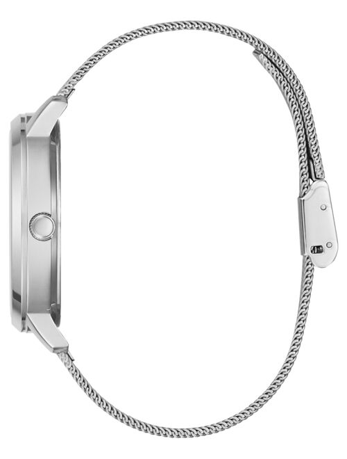 Guess Women's Diamond-Accent Stainless Steel Mesh Bracelet Watch 40mm