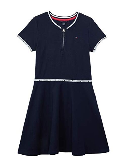 Tommy Hilfiger Girl's Short Sleeve Dress with Contrast Taping (Big Kids)