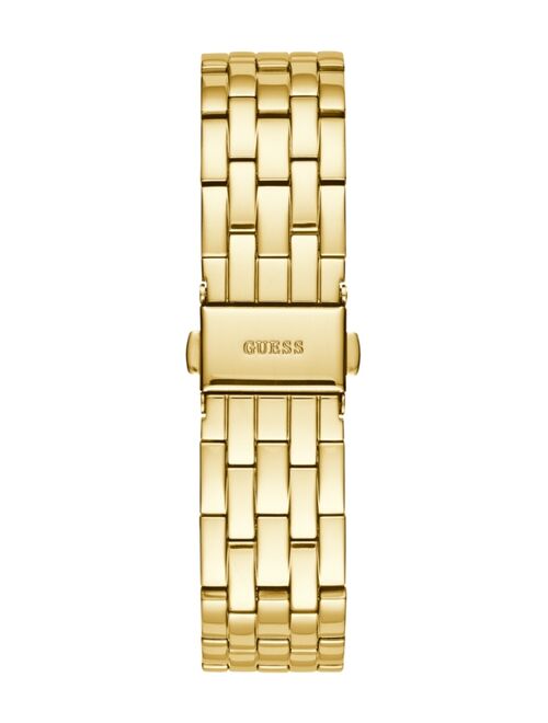 Guess Women's Gold-Tone Stainless Steel Glitz Watch, 36mm