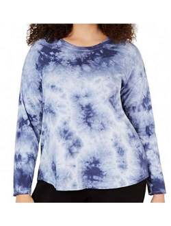 Performance Womens Plus Quick Dry Tie-Dye T-Shirt