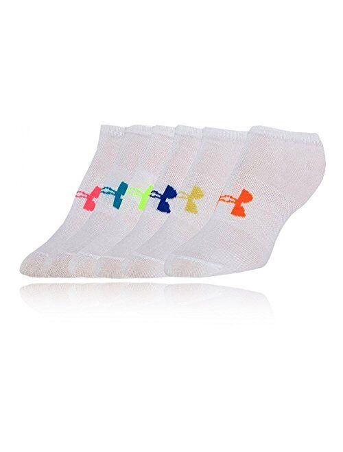 Under Armour Girls Essential Twist 2.0 No Show Socks (6 Pack)